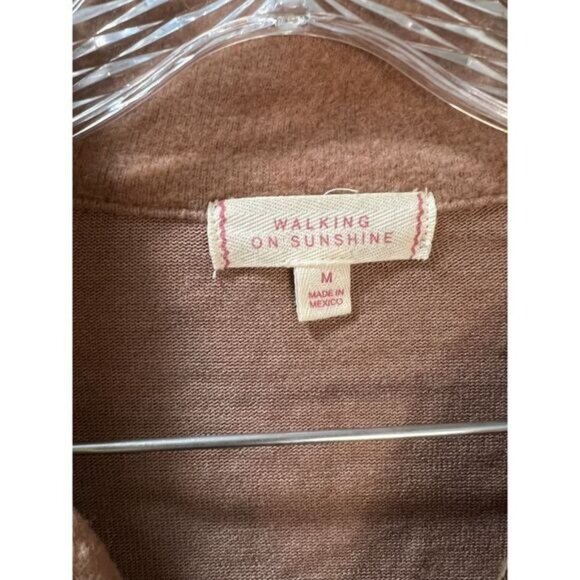 Walking on Sunshine Women's Quarter‎ Zip Sweatshirt Medium - Picture 3 of 4